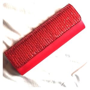 Red Sequined Clutch/Shoulder Purse